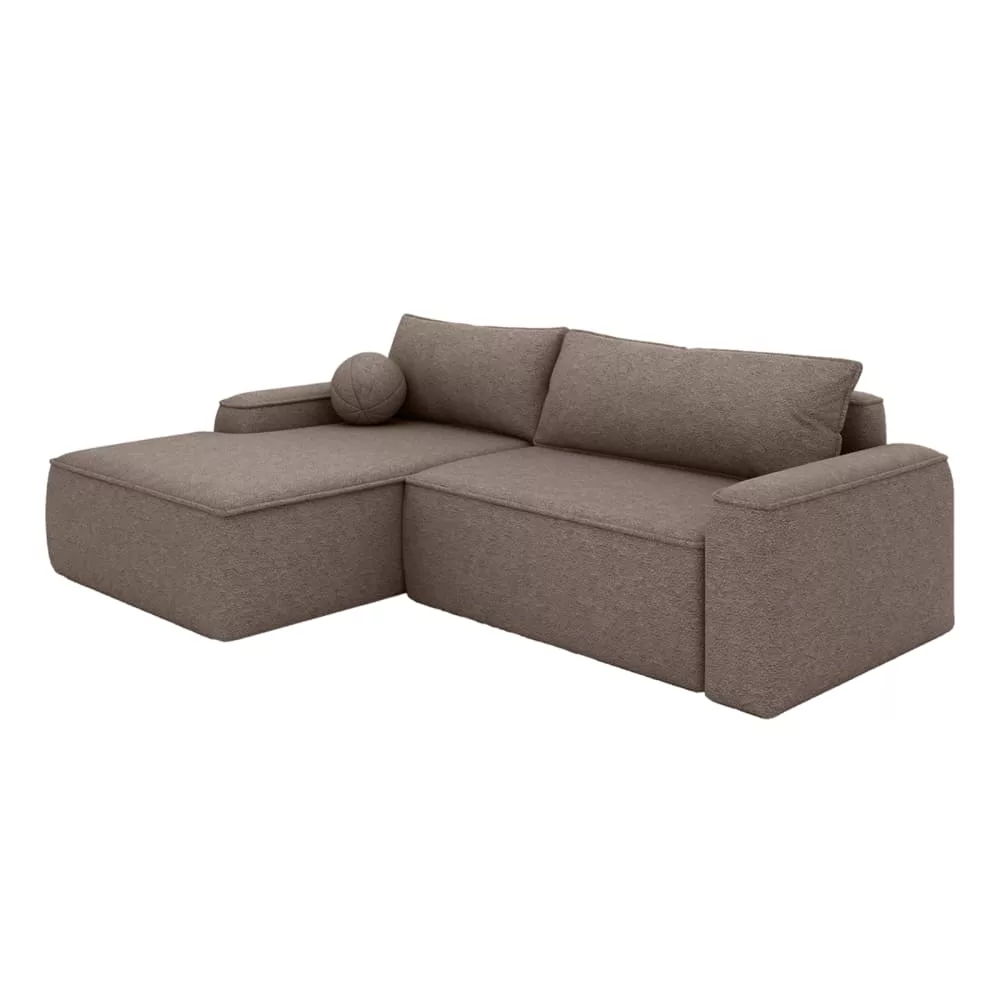 Canapé d'angle en tissu bouclé 2 places, Otatti