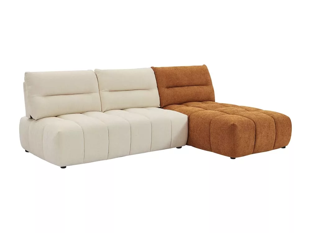 Canapé d'angle polyester 3 places Apoliu