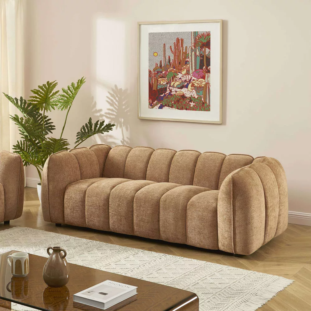 Canapé 3 places tissu chenille Matilda