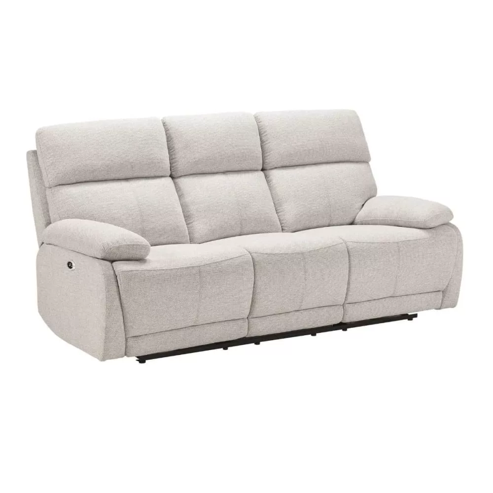 Canapé relax électrique 3 places tissu polyester Miguel