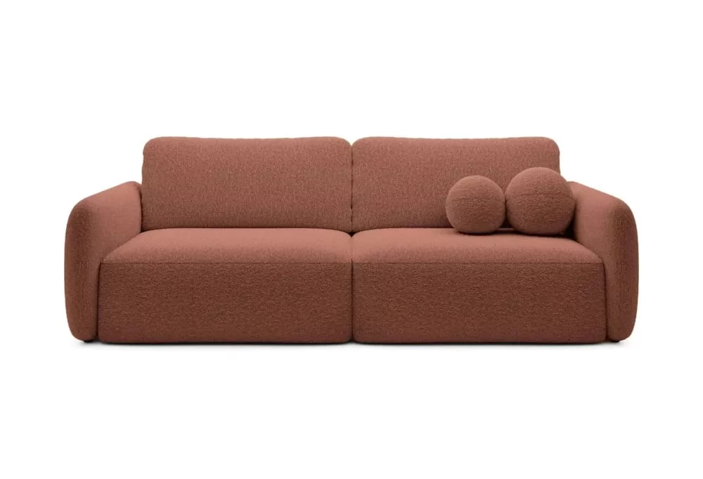 Canapé convertible tissu bouclette 3 places Gigi
