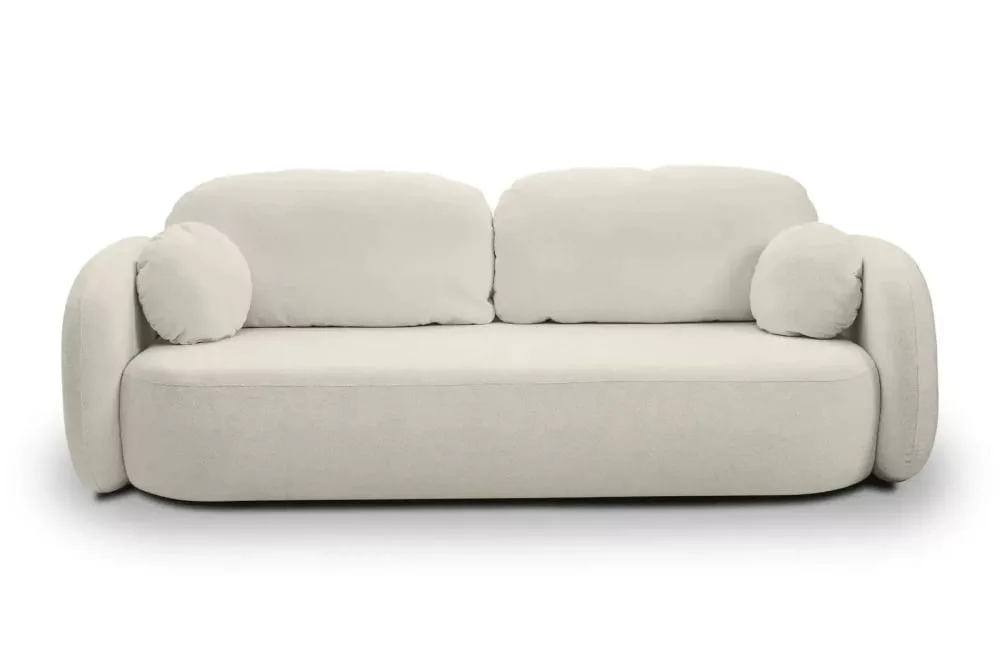 Canapé convertible tissu bouclette 3 places Santiago