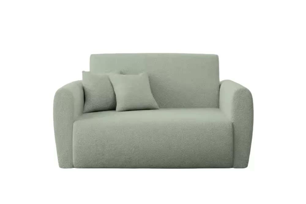 Canapé convertible tissu bouclette 2 places Gina
