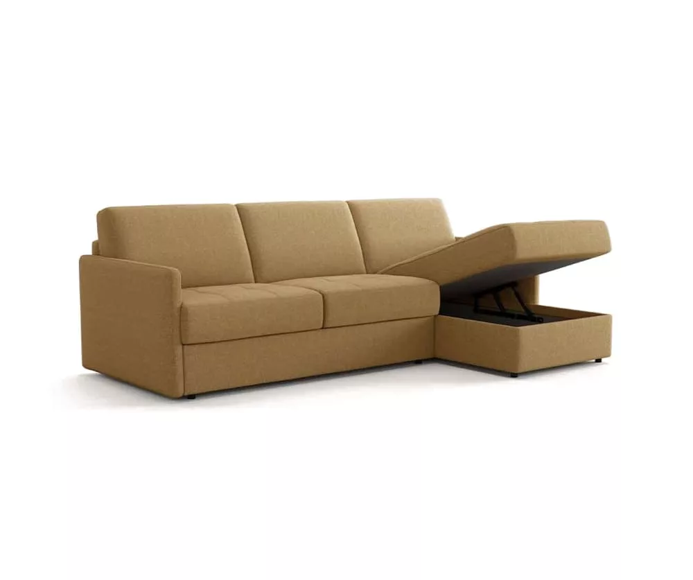Canapé d'angle convertible en tissu polyester matelas Arlon