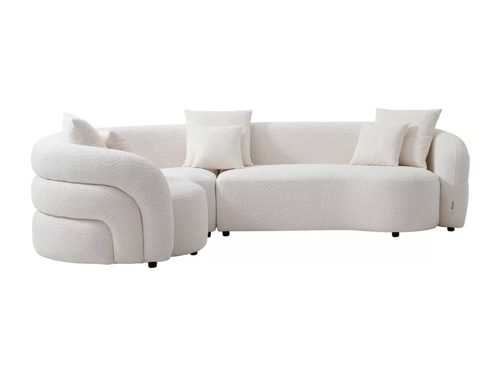 Canapé d'angle polyester 5 places Lapiota