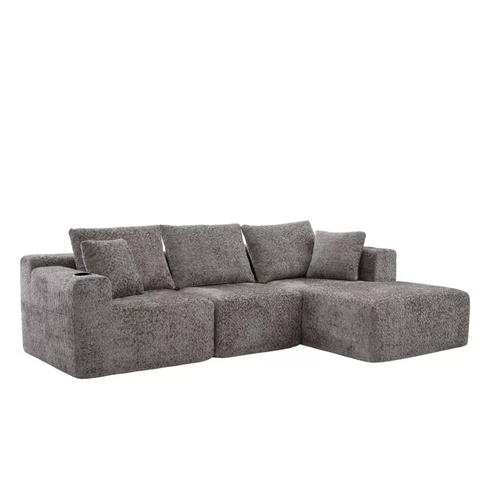 Canapé modulable en chenille