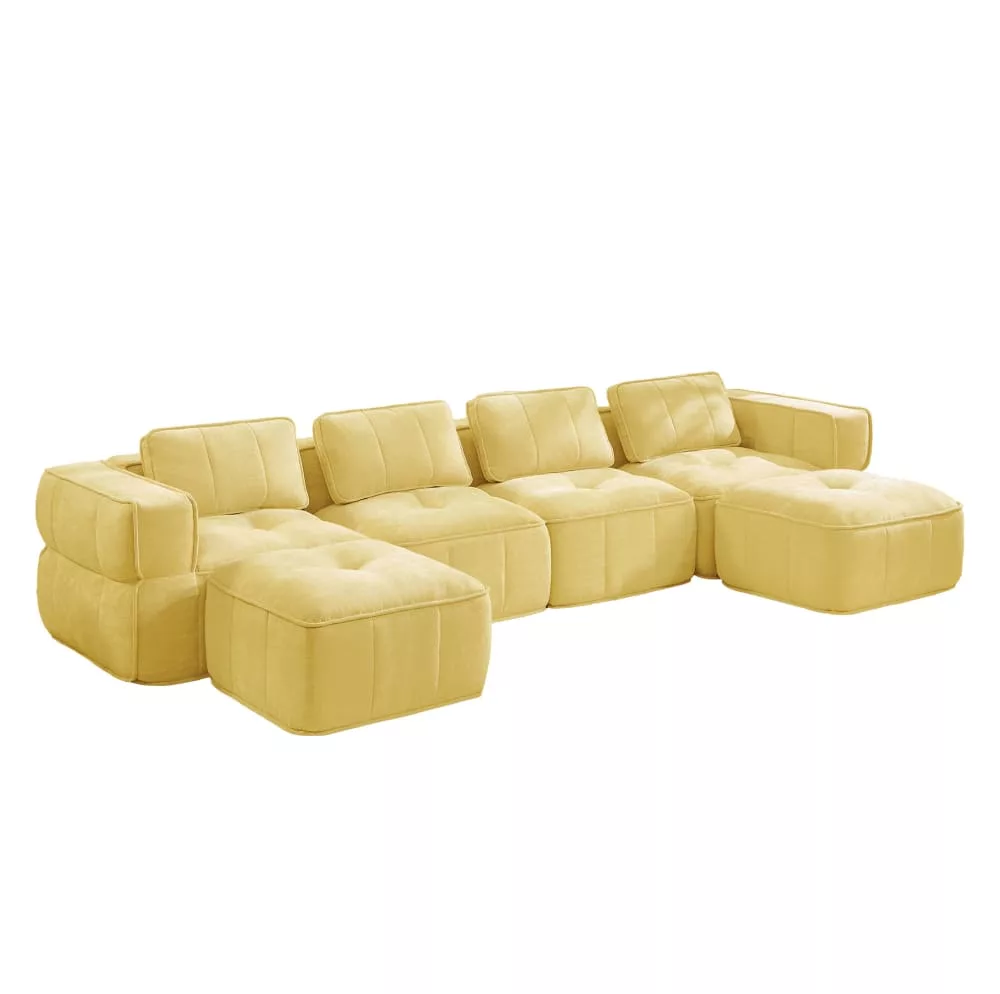 Canapé modulaire u 4 places en polyester