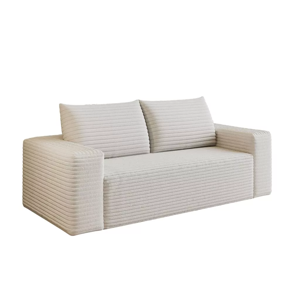 Canapé modulaire en velours polyester côtelé
