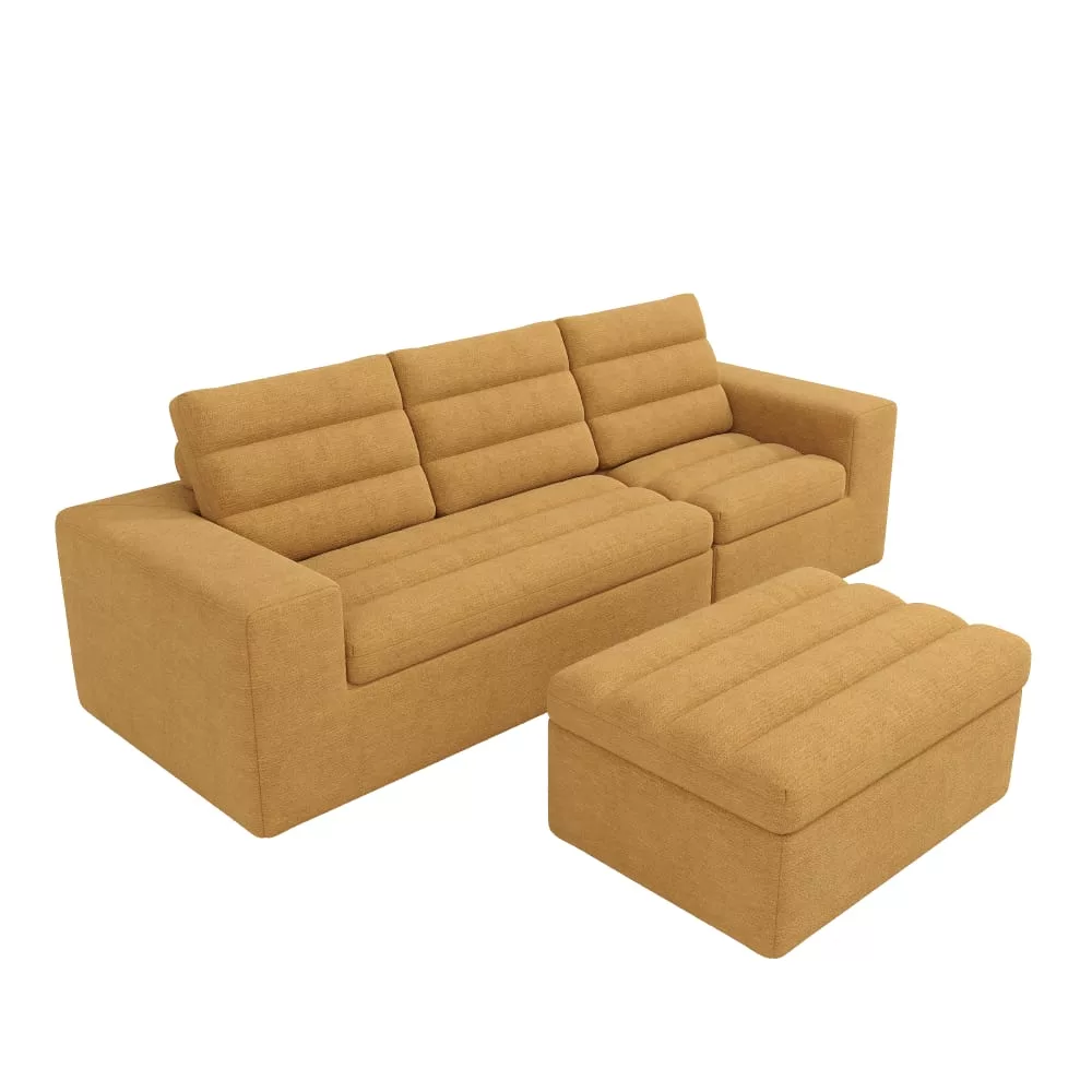 Canapé d’angle modulable en chenille