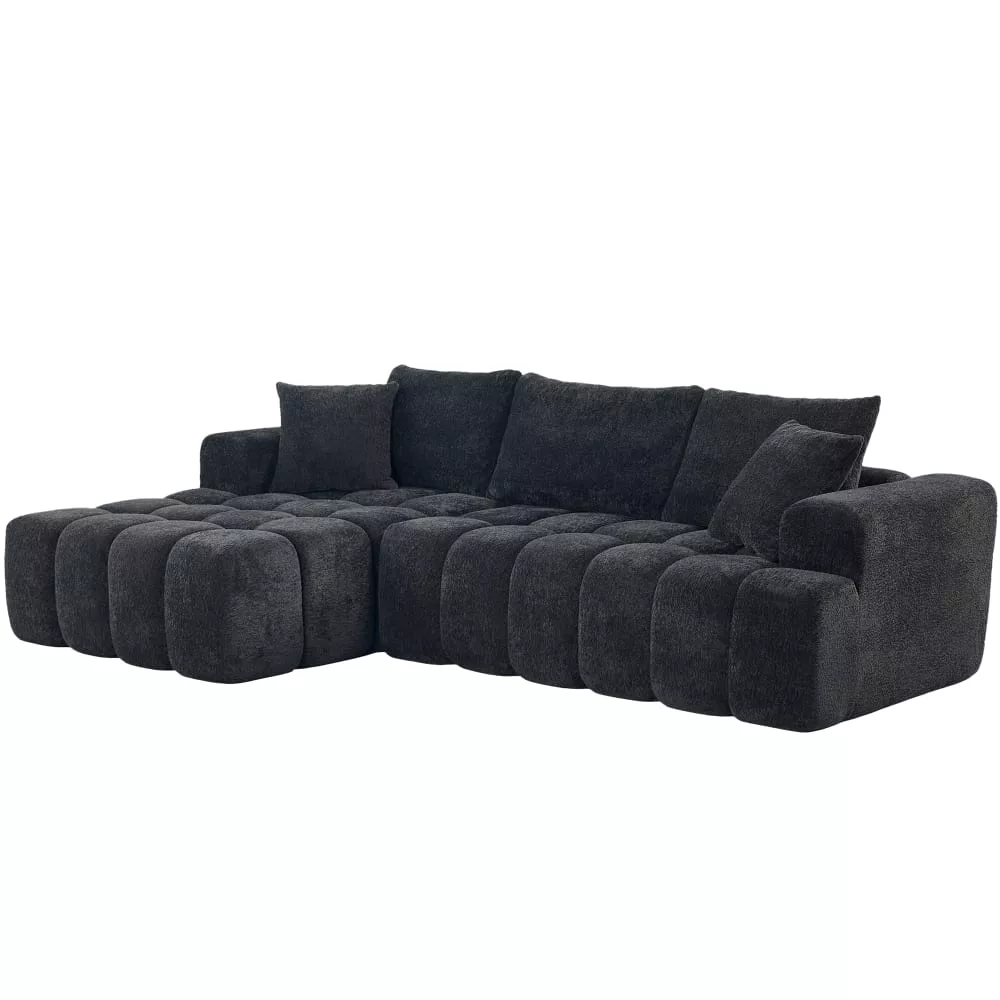 Canapé d’angle modulable en velours