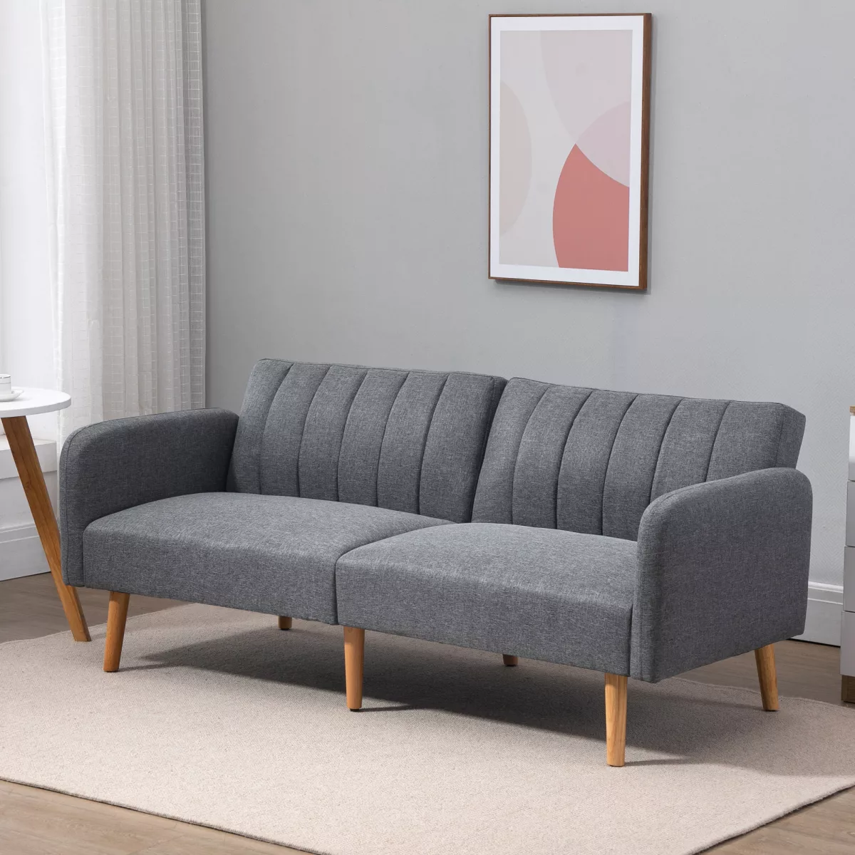 HOMCOM Canapé-Lit, 2 Places en Tissu