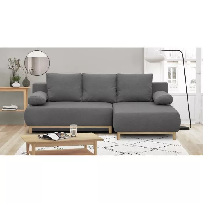 Canapé d'angle convertible MIKA 3 places – Tissu