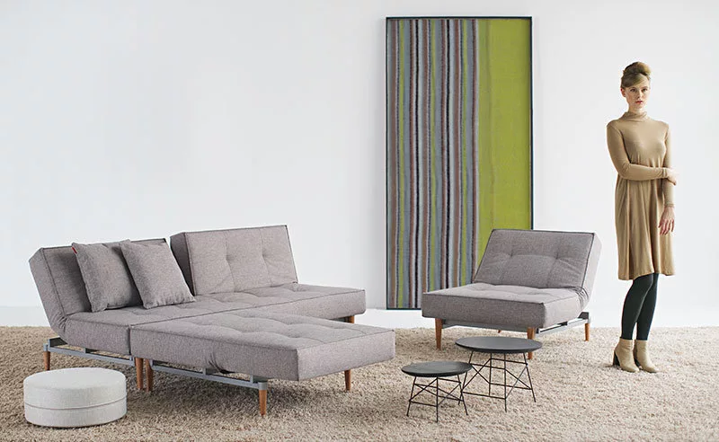 Innovation Living Canapé-lit Splitback – chrome