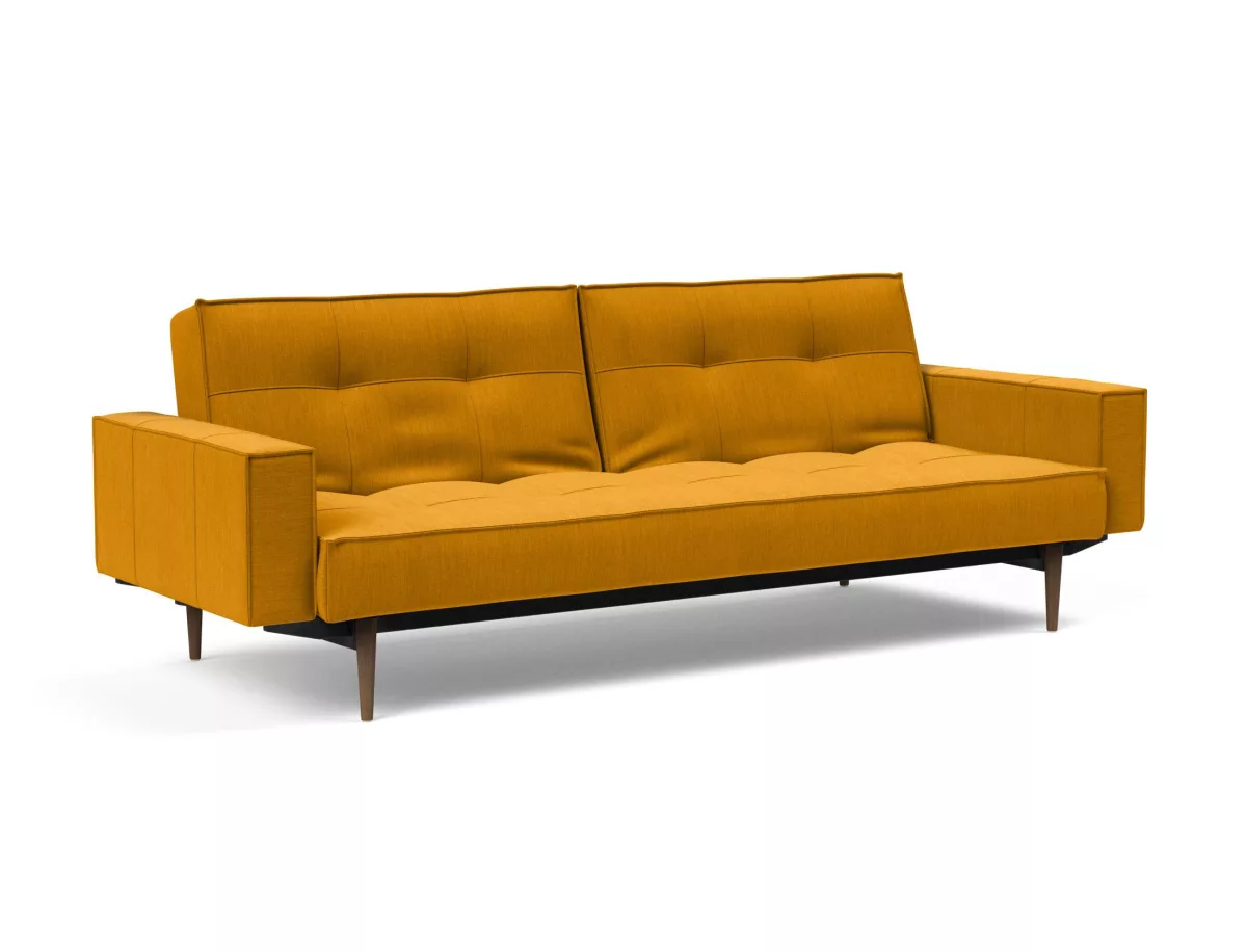 Innovation Living Canapé-lit avec accoudoirs Splitback – Elegance Burned Curry