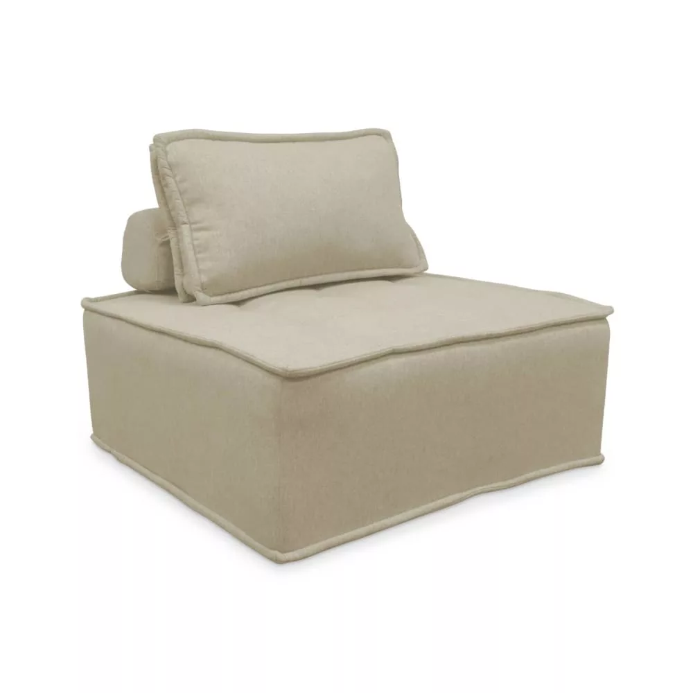 Chauffeuse pour canapé modulable tissu capitonné Polyester