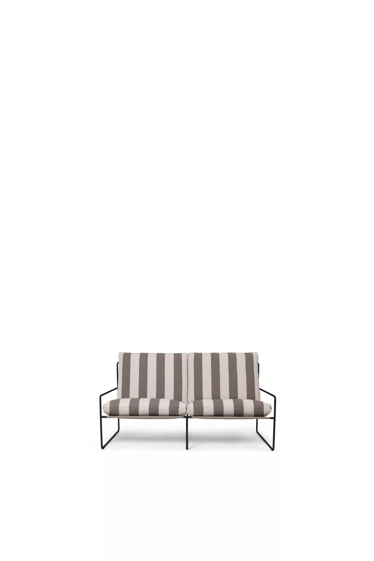 Ferm Living Canapé Desert Stripe 2 places – Black/Chocolate