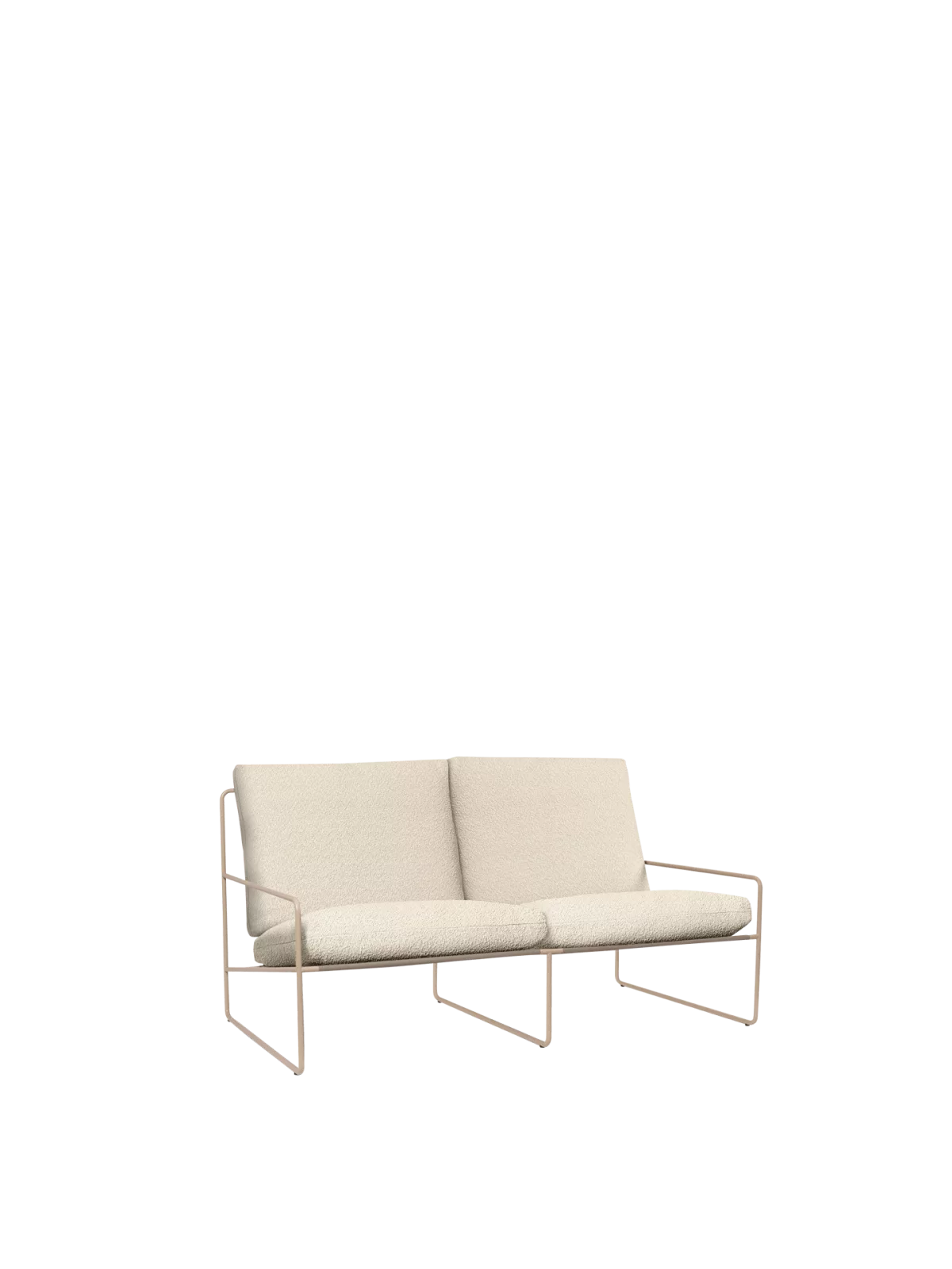 Ferm Living Canapé 2 places Desert Pure Bouclé – cashmere
