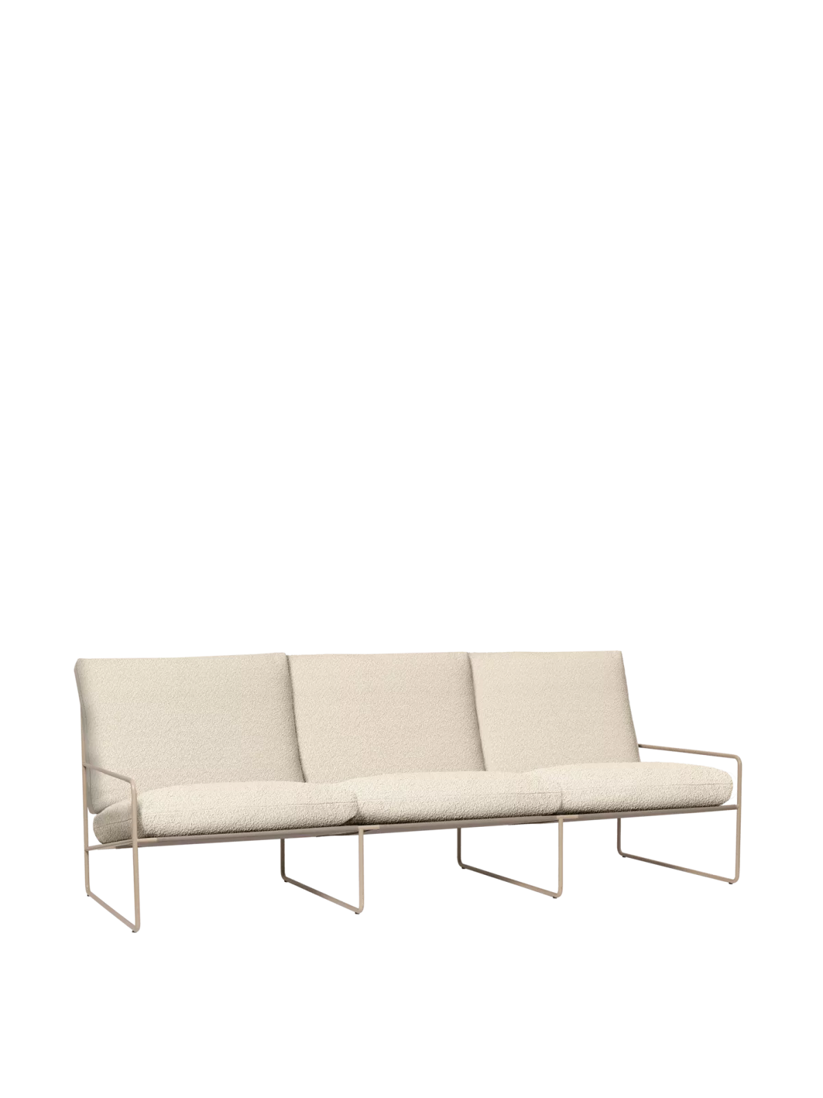 Ferm Living Canapé 3 places Desert Pure Bouclé – cashmere