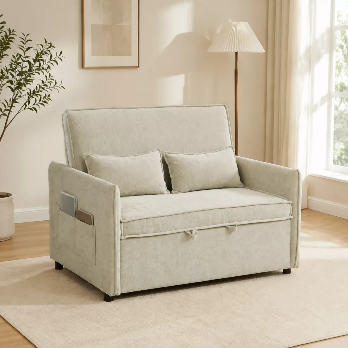 HOMCOM Canapé Convertible 2 Places