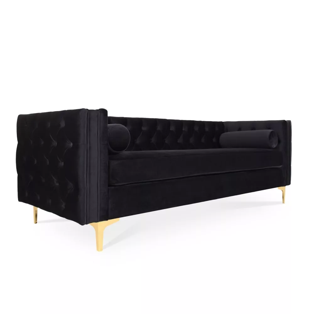 Canapé 3 places Edward Velours pieds