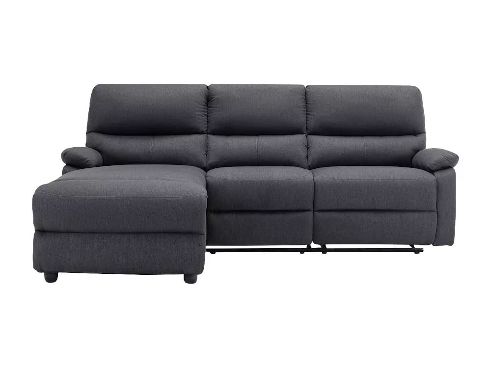 Canapé d'angle relax électrique en tissu lunano
