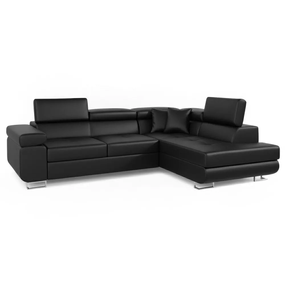 Canapé d'angle convertible simili cuir Marka 275cm