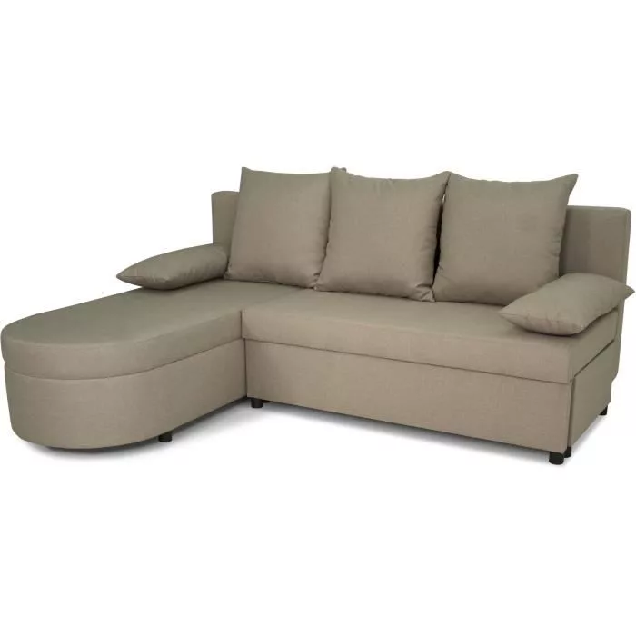 Canapé d'angle convertible réversible 3 places JEN – Tissu