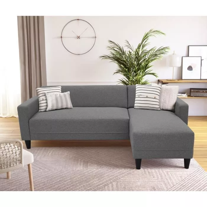 Canapé d'angle fixe 4 places BOB – Tissu