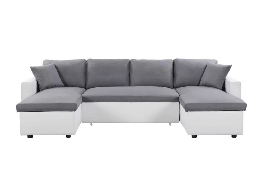 Canapé u convertible en microfibre et pu – massimo