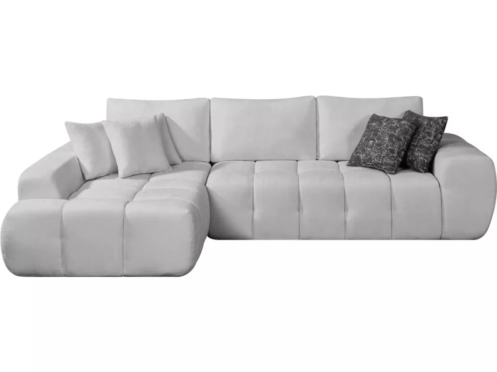 Canapé d'angle en tissu style bubble "Sidonie" – 4 places
