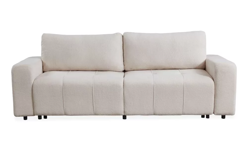 Canapé convertible 3 places Cloudy Tissu bouclette