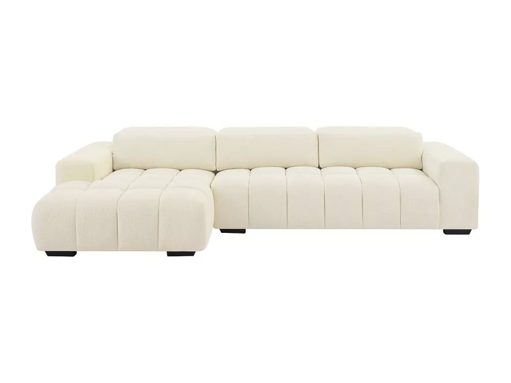 Canapé d'angle en tissu texturé loponza