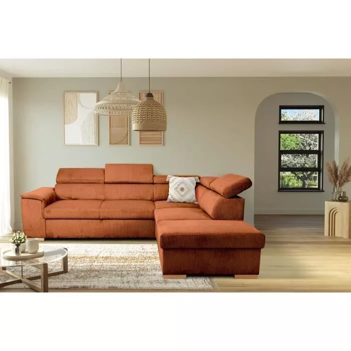 Canapé d'angle convertible réversible – 5 places