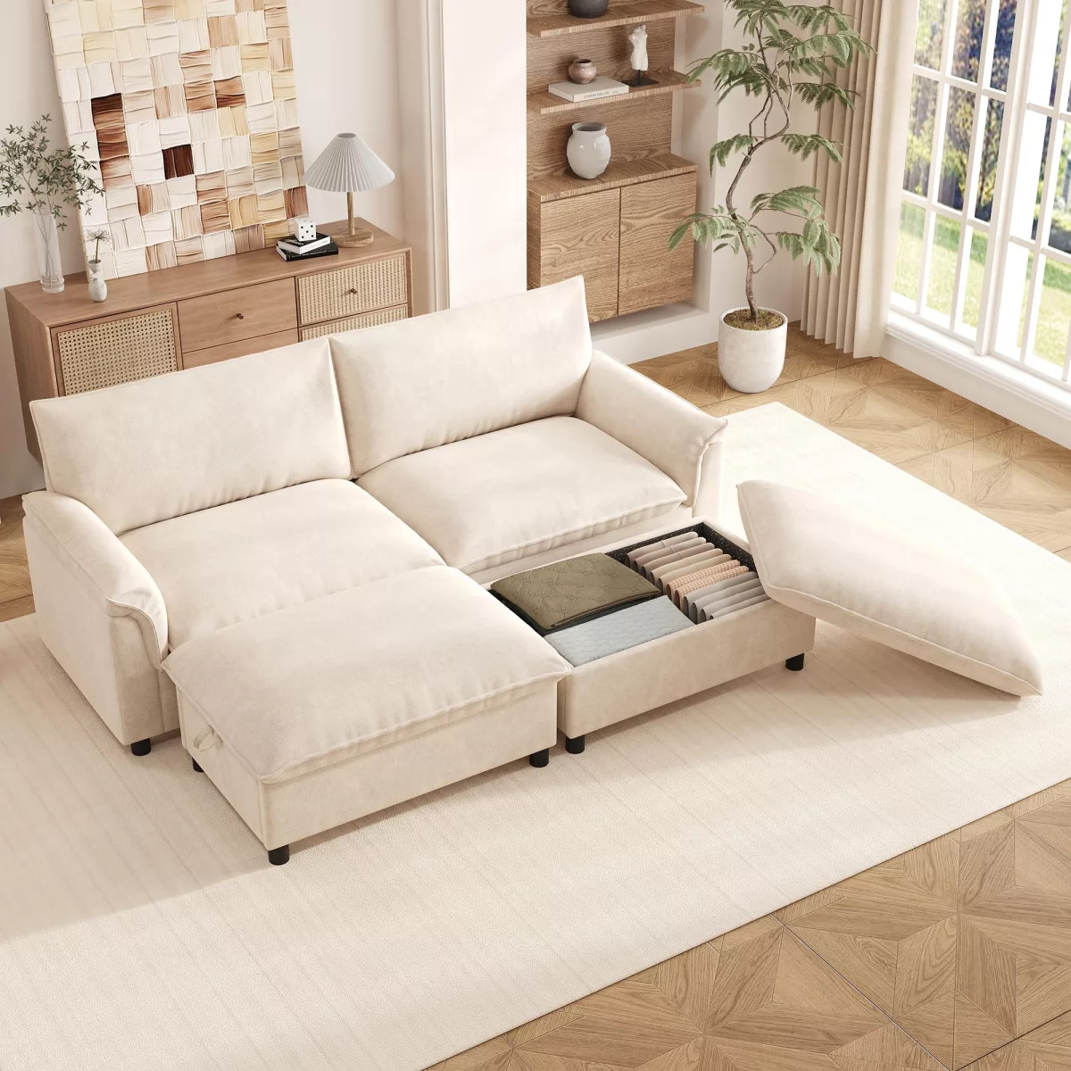 Canapé sectionnel modulaire Cloud, Aosom France