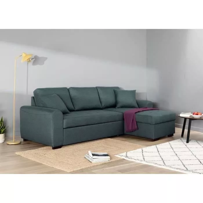 Canapé d'angle convertible réversible 4 places – Tissu