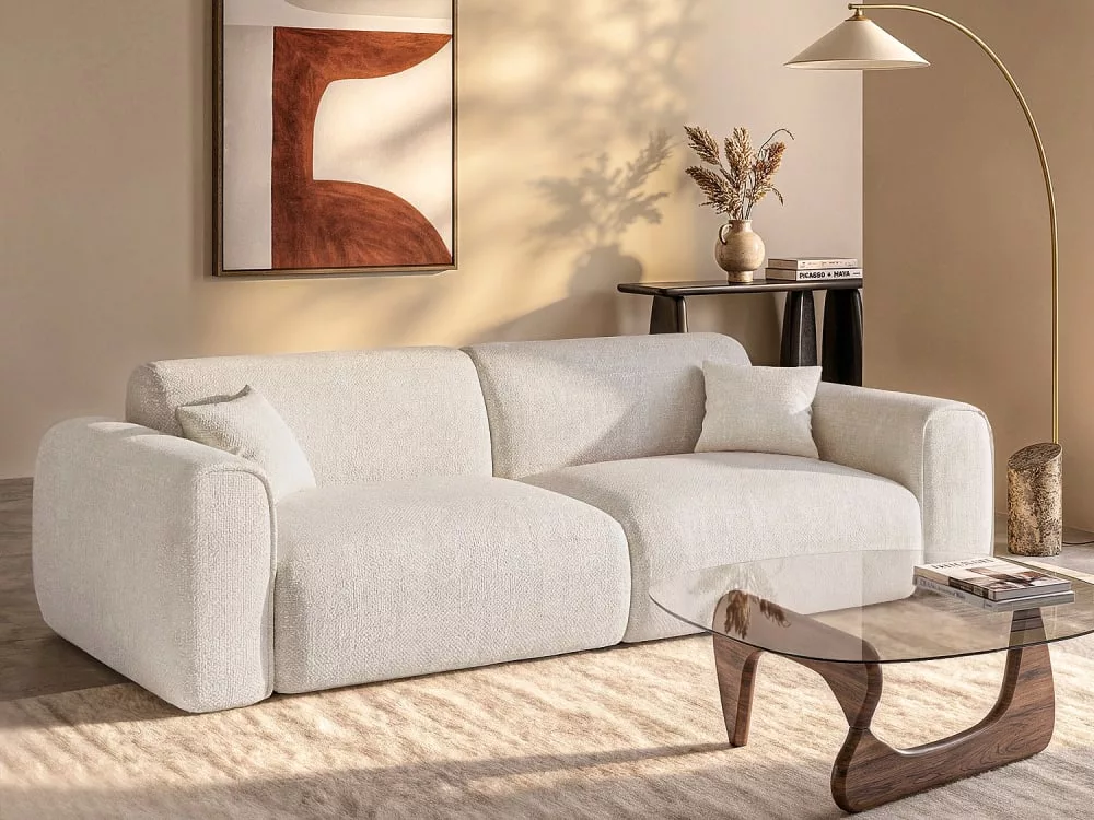 Canapé 4 places convertible express en tissu texturé – Couchage 160 cm