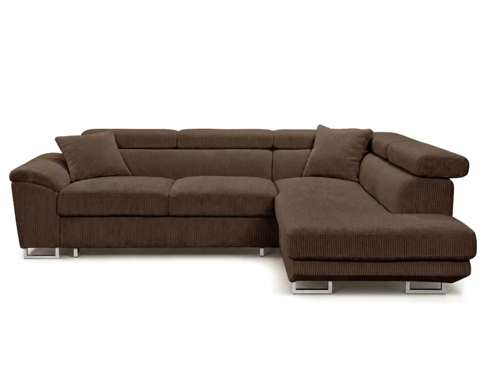 Canapé d'angle 5 places convertible – Têtières ajustables
