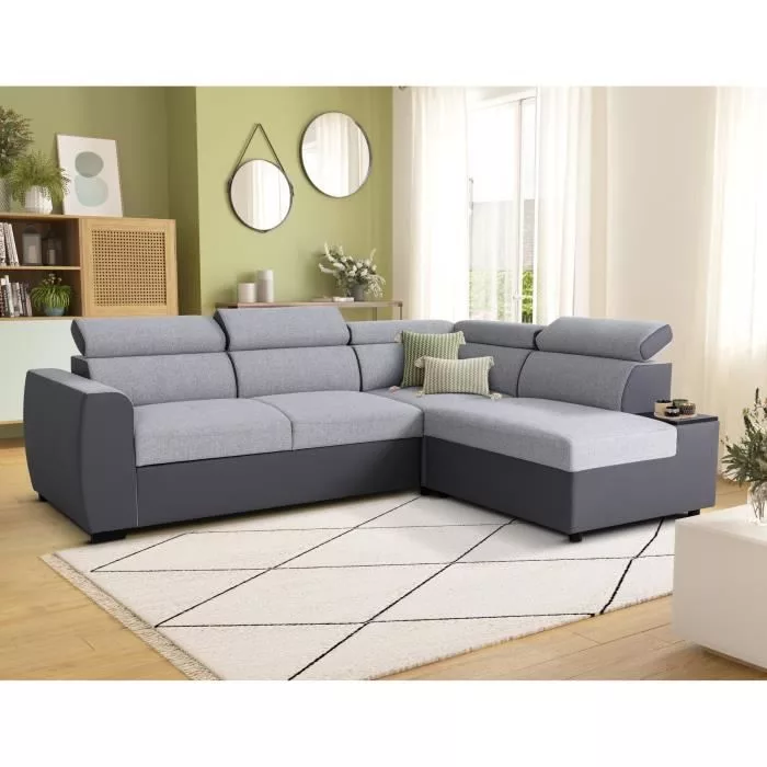 Canapé d'angle convertible réversible – 4/5 places