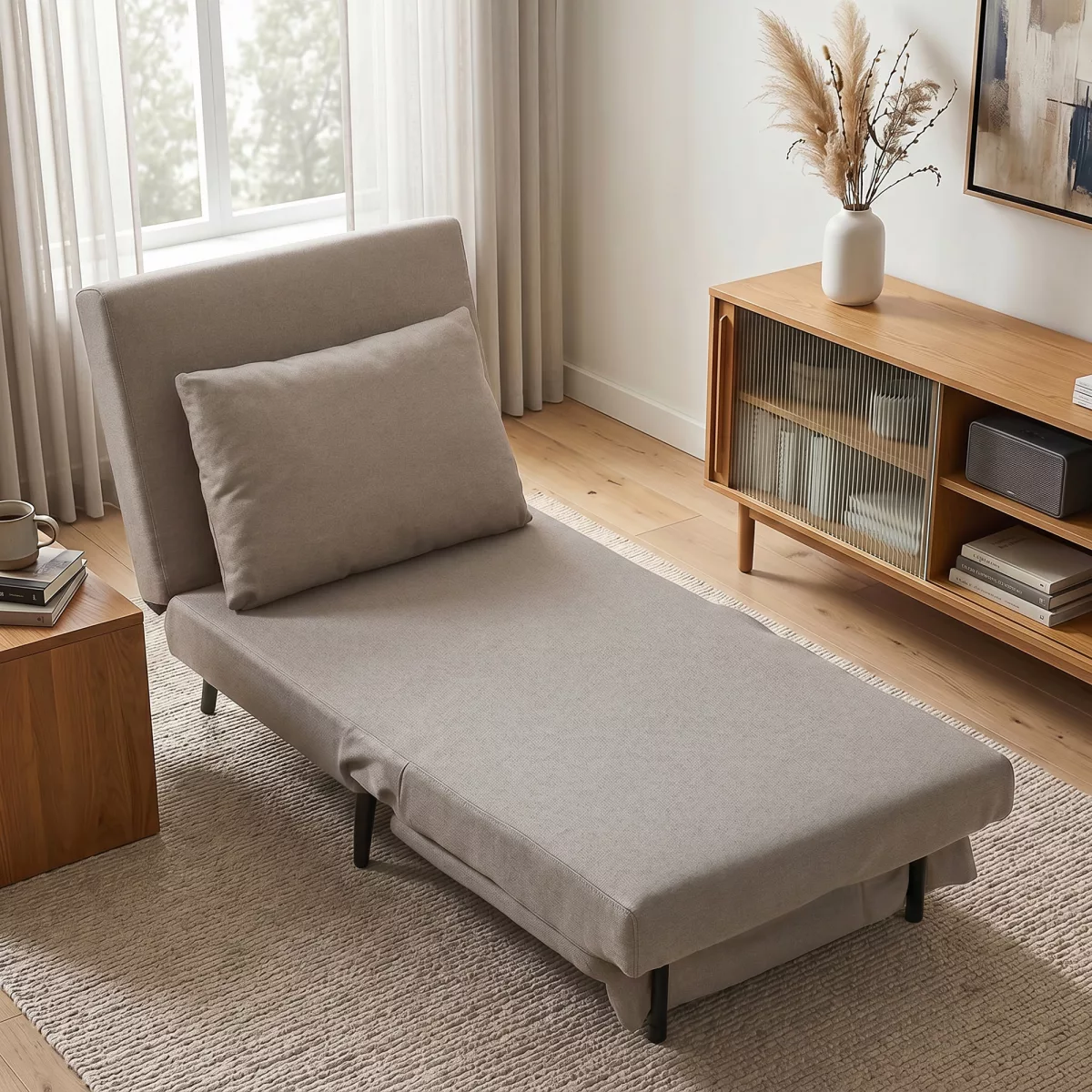HOMCOM Fauteuil Convertible 1 Place