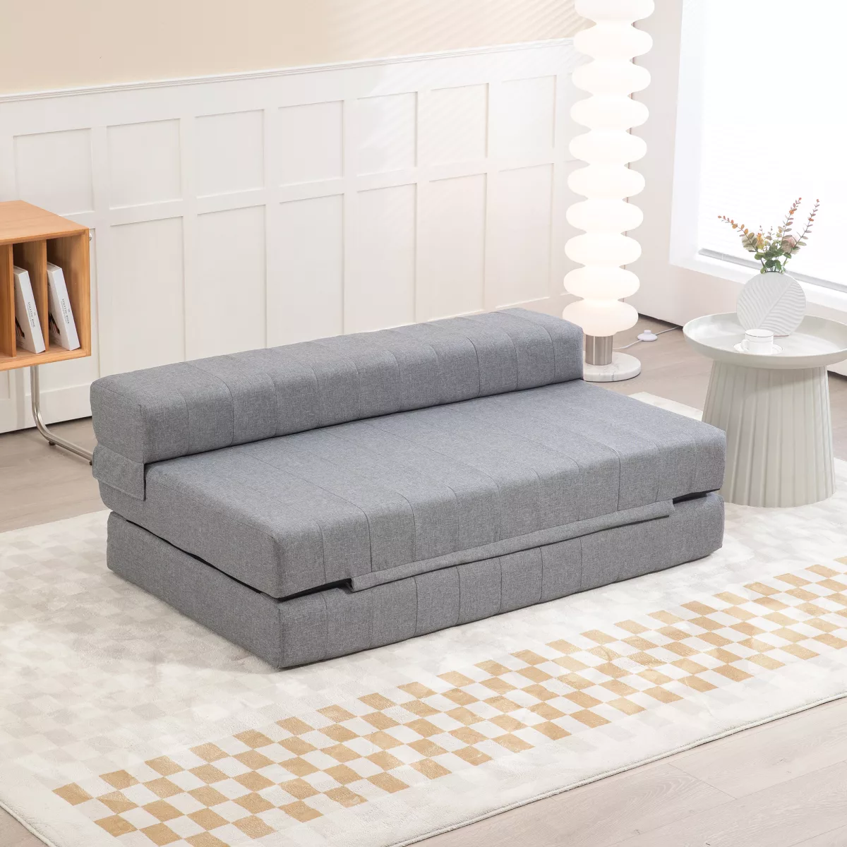 HOMCOM Fauteuil pliant avec fonction lit d'appoint