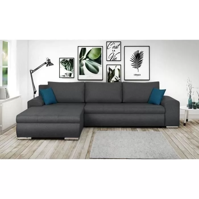 Canapé d'angle convertible réversible 5 places Indian – Tissu