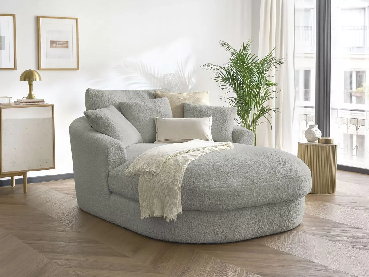 Méridienne belem tissu bouclette