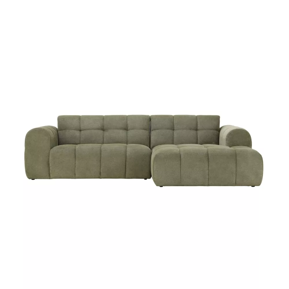 Salford – Canapé d'angle 3/4 places nuage en velours