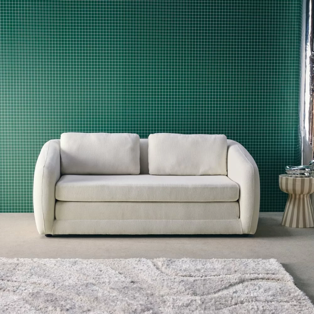 Canapé convertible 2 places tissu chenille – Twist Tissu