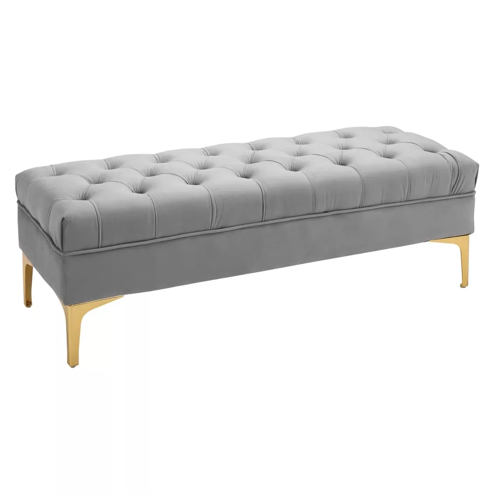 Banquette capitonnée classique chic 118L x 45l x 42H cm – Velours