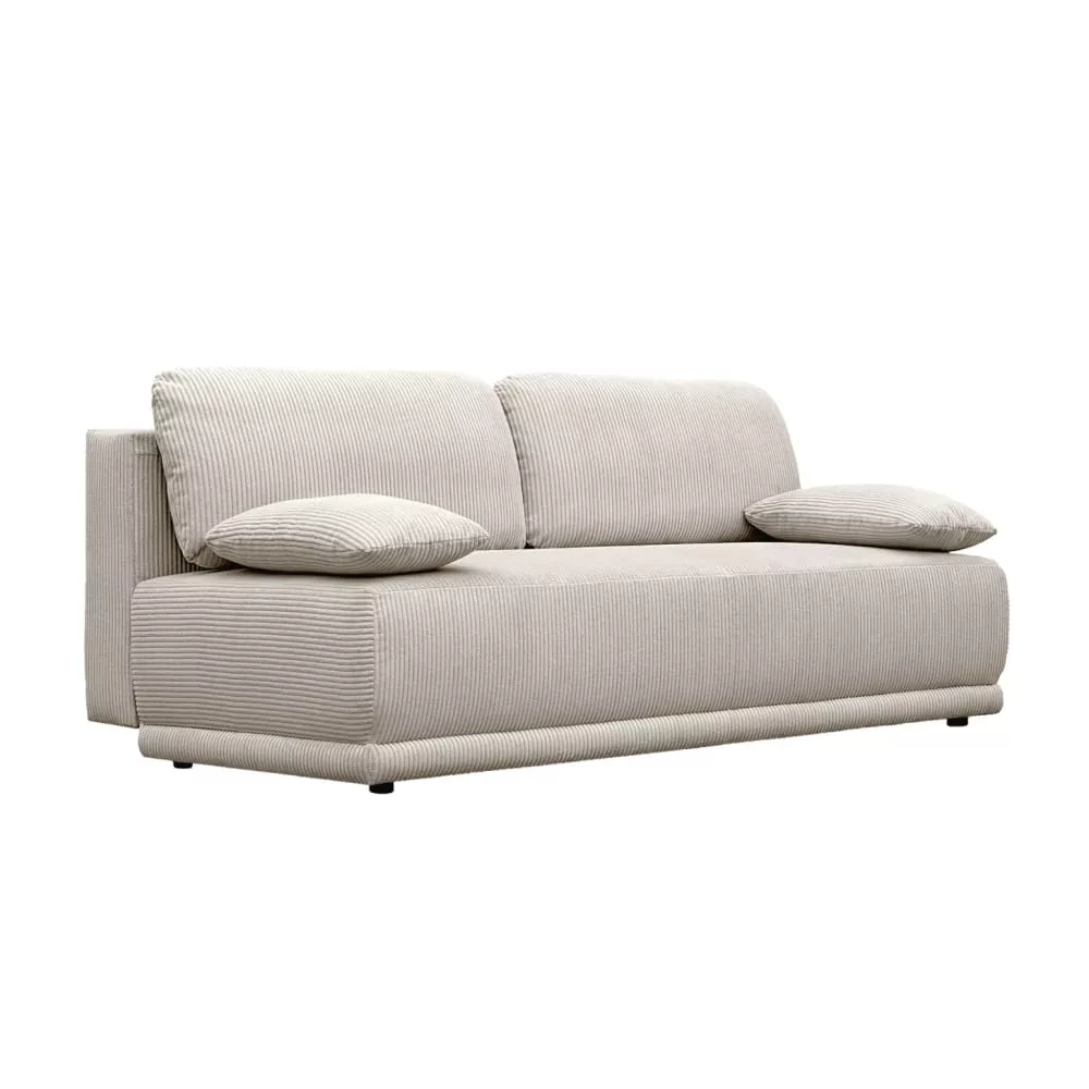 Banquette convertible 3 places velours côtelé avec coffre de rangement – Nelson Velours