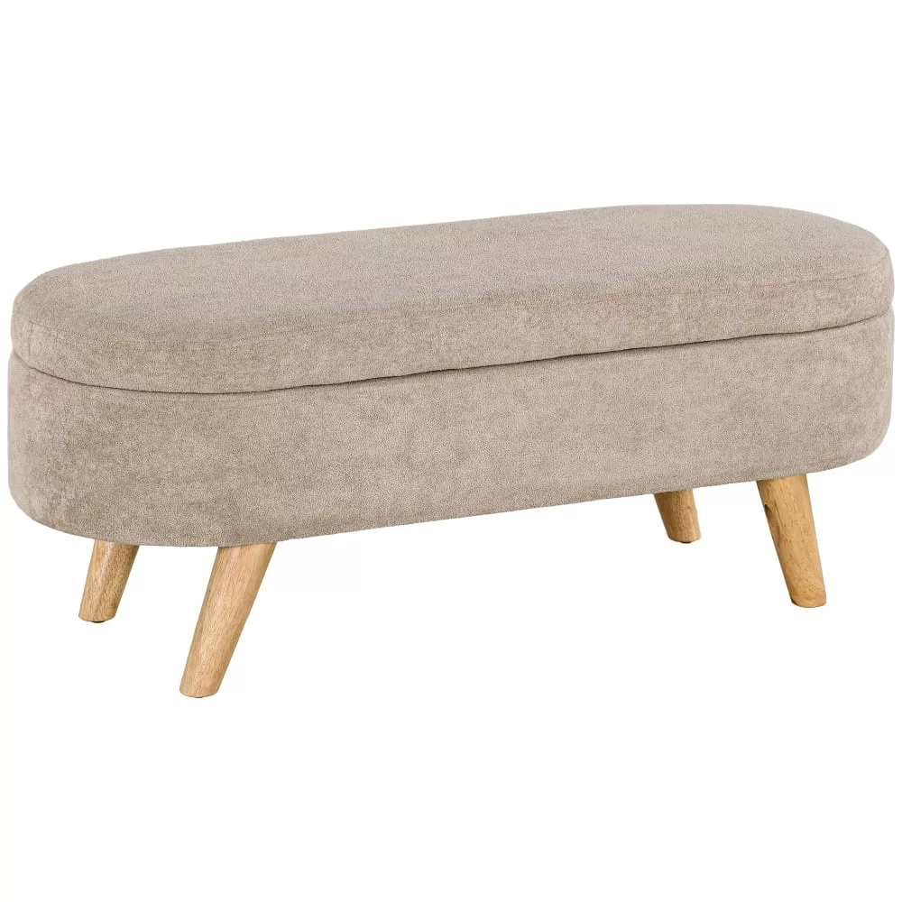 Banquette coffre de rangement 2 en 1 design scandinave dim. 110L x 40l x 43H cm cm