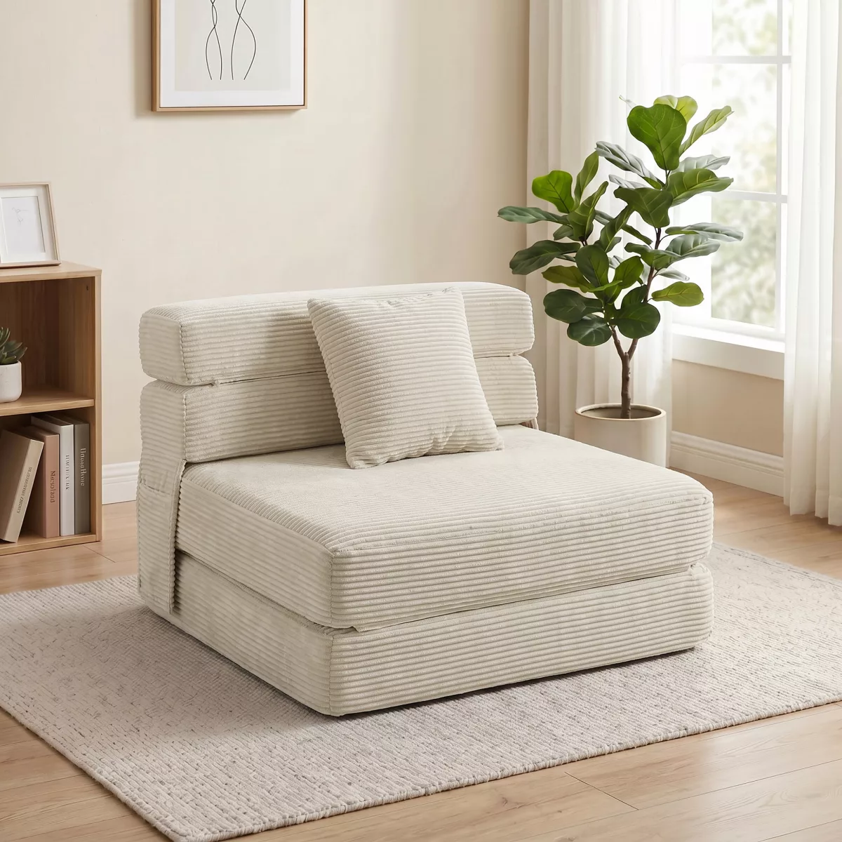 HOMCOM Canapé-Lit Pliant 2 en 1
