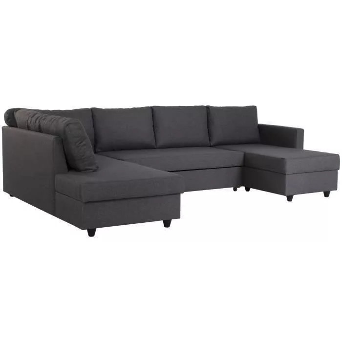 Canapé d'angle panoramique convertible Cats – Tissu