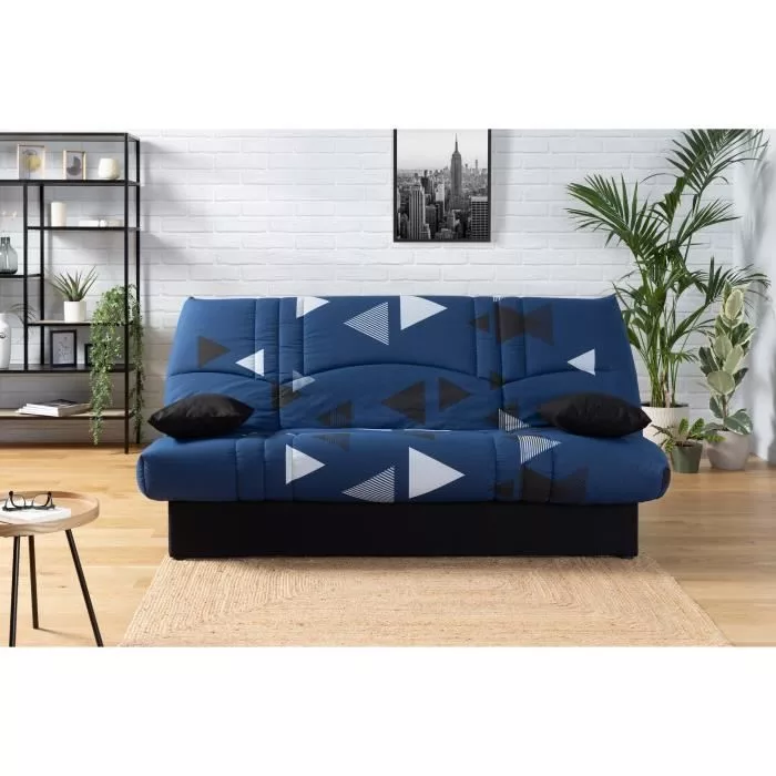 Banquette clic clac 3 places – tissu Bikini